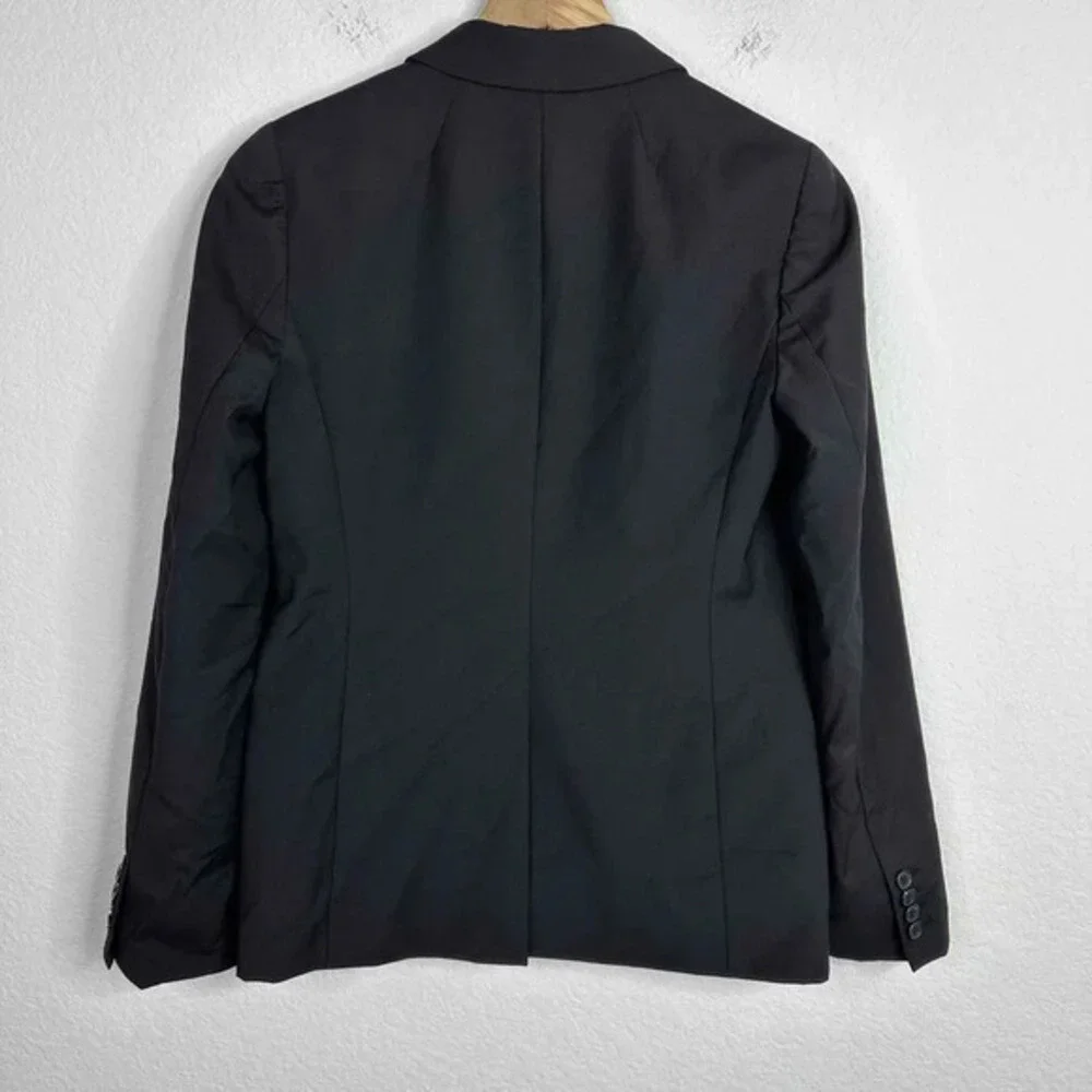 J.Crew Blazer Women's Size 4 Black Two Button Notched Lapel Career Office Jacket